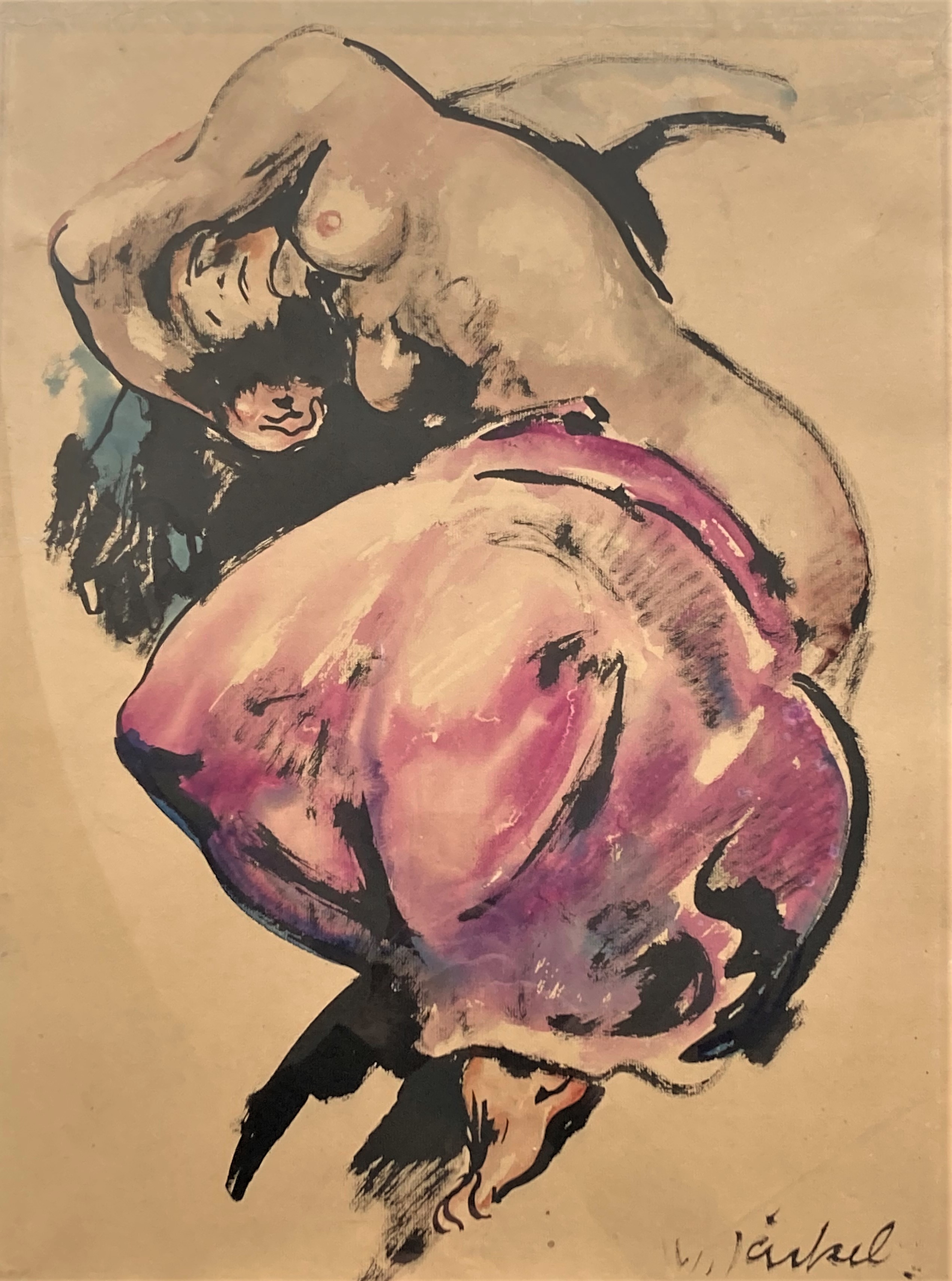 Willy Jaeckel - Liegender Akt