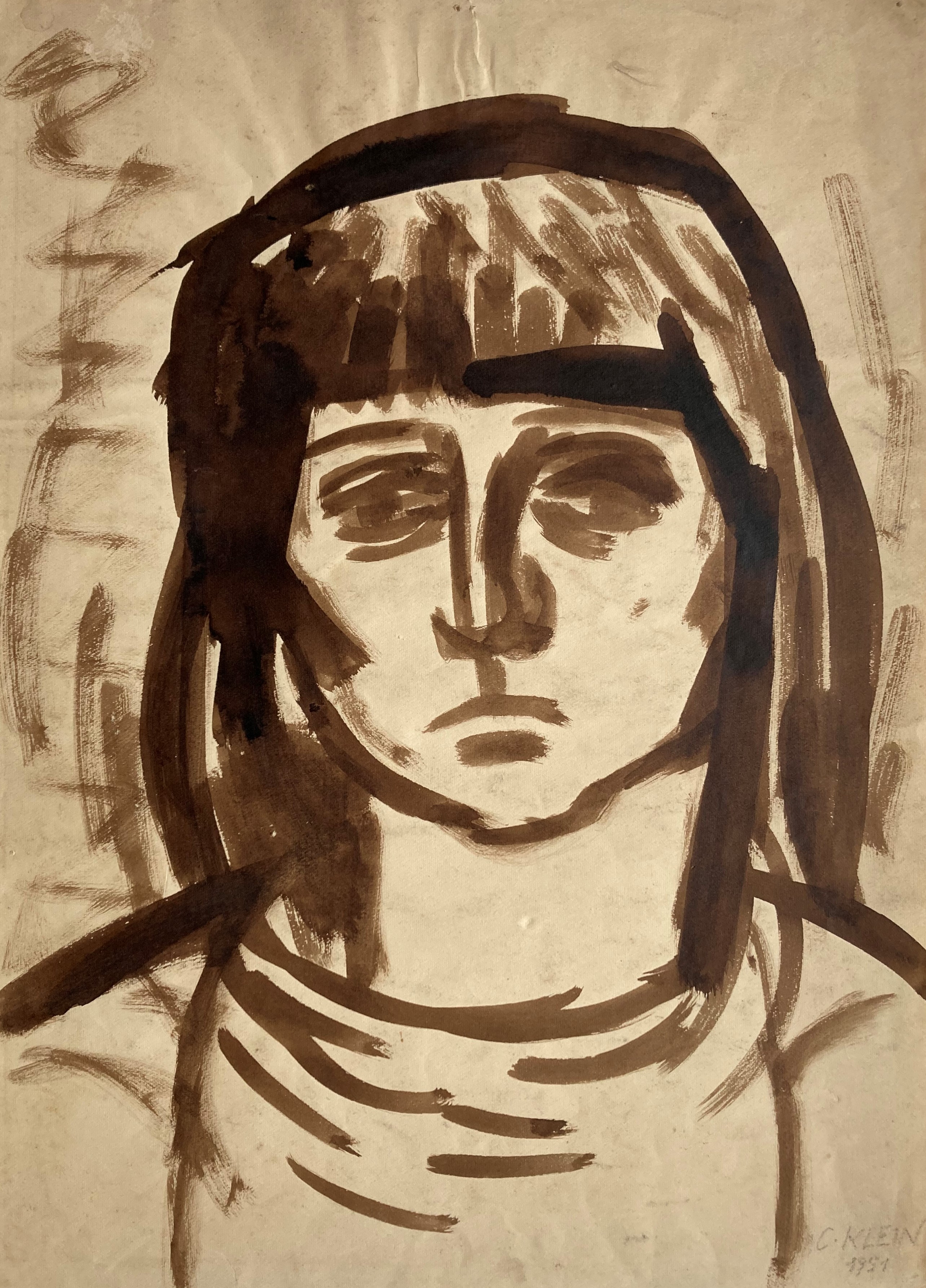 Cesar Klein - Frauenportrait 1951